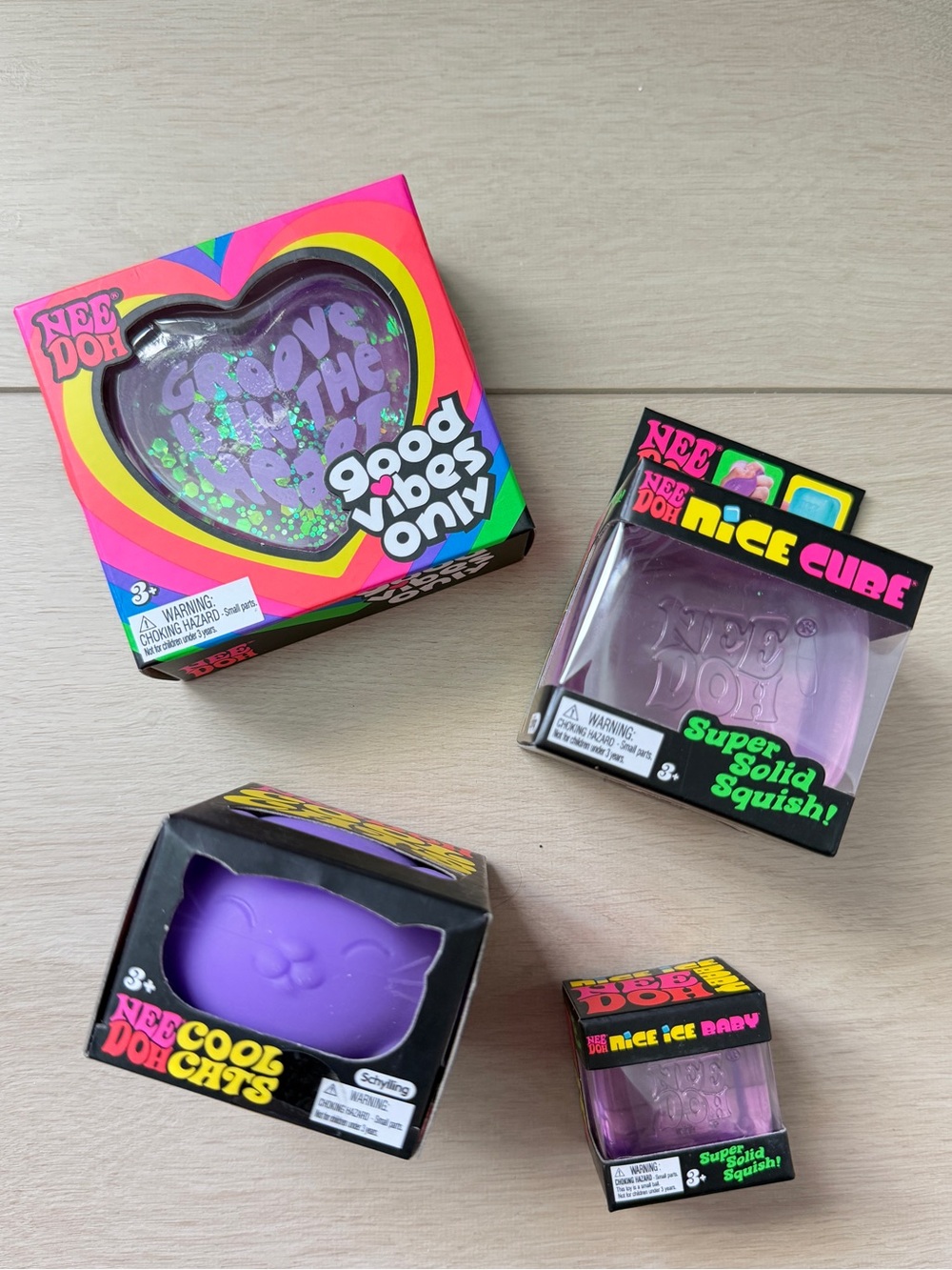 Brand New NeeDoh Purple Bundle of 4